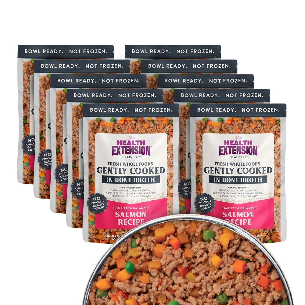 Health Extension salmon-fresco-para-perro, listo para servir en casa.