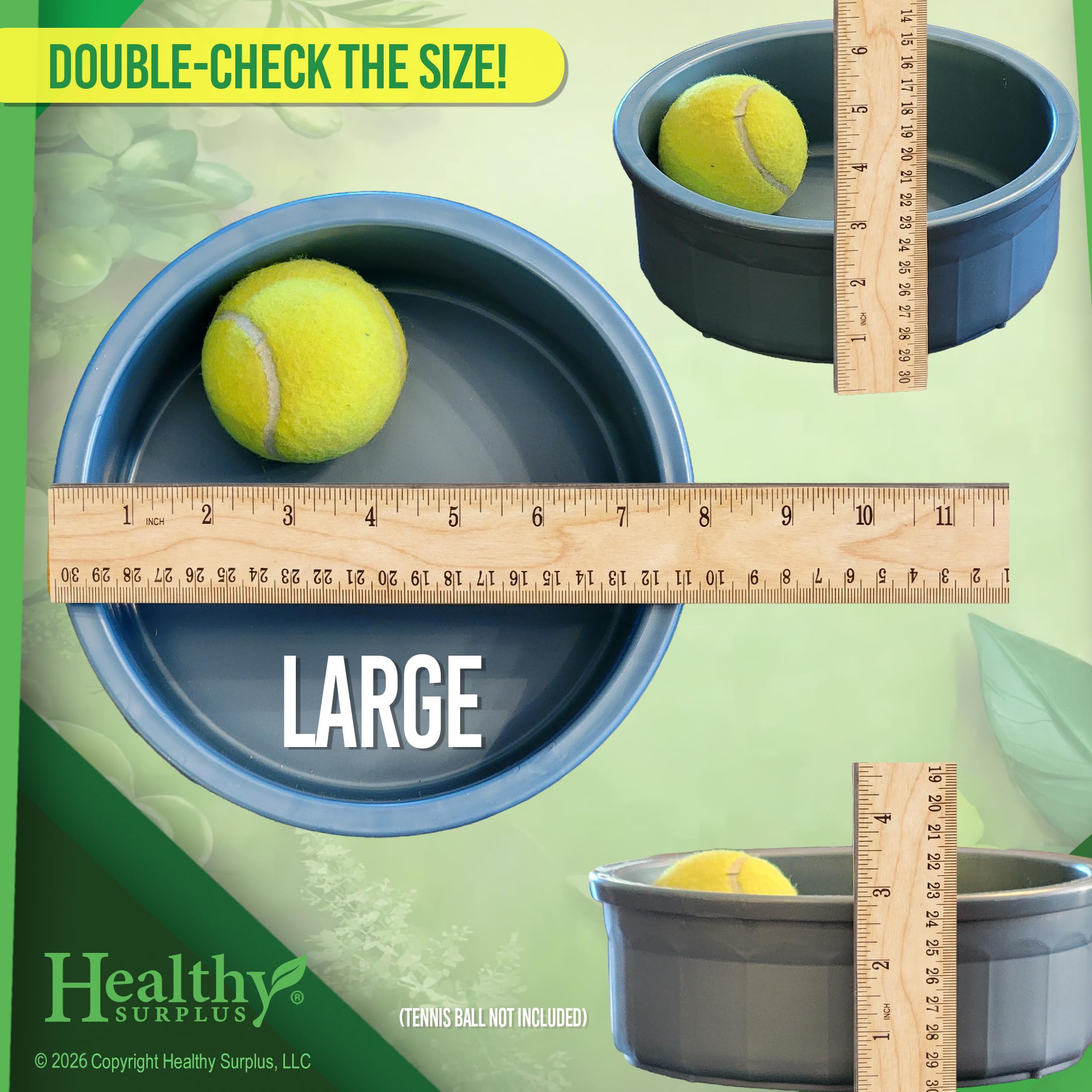 Healthy Surplus cuenco Pet Crock base estable para evitar derrames.
