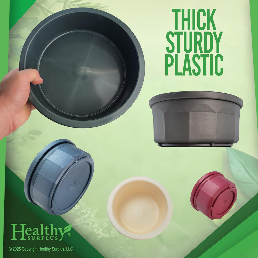 Healthy Surplus Pet Crock Bowl tamaño jumbo gris, capacidad amplia para mascotas grandes.