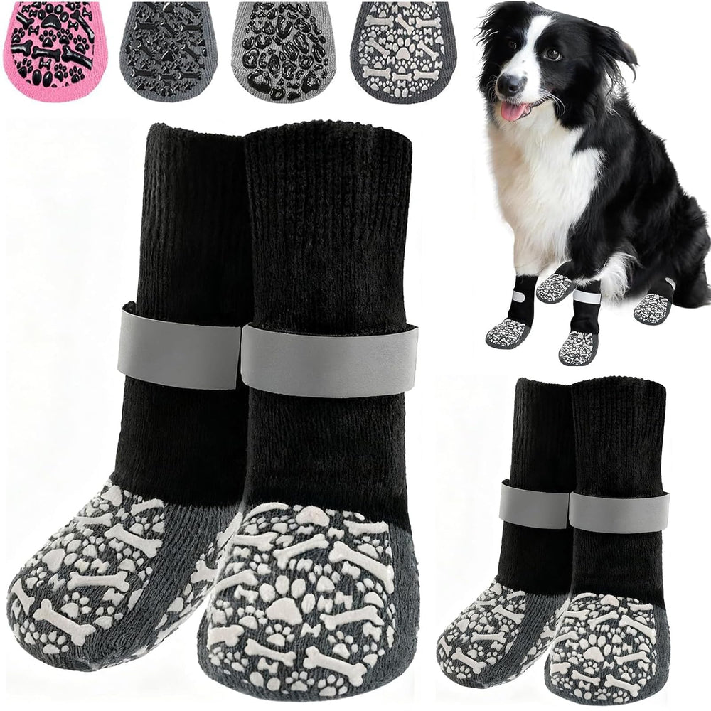HeavenEye calcetines para perro, frontal, agarre antideslizante en pisos.