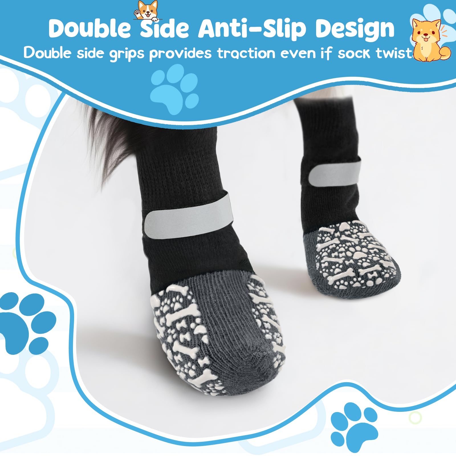 HeavenEye calcetines para perro, uso en interiores mantiene patas limpias.