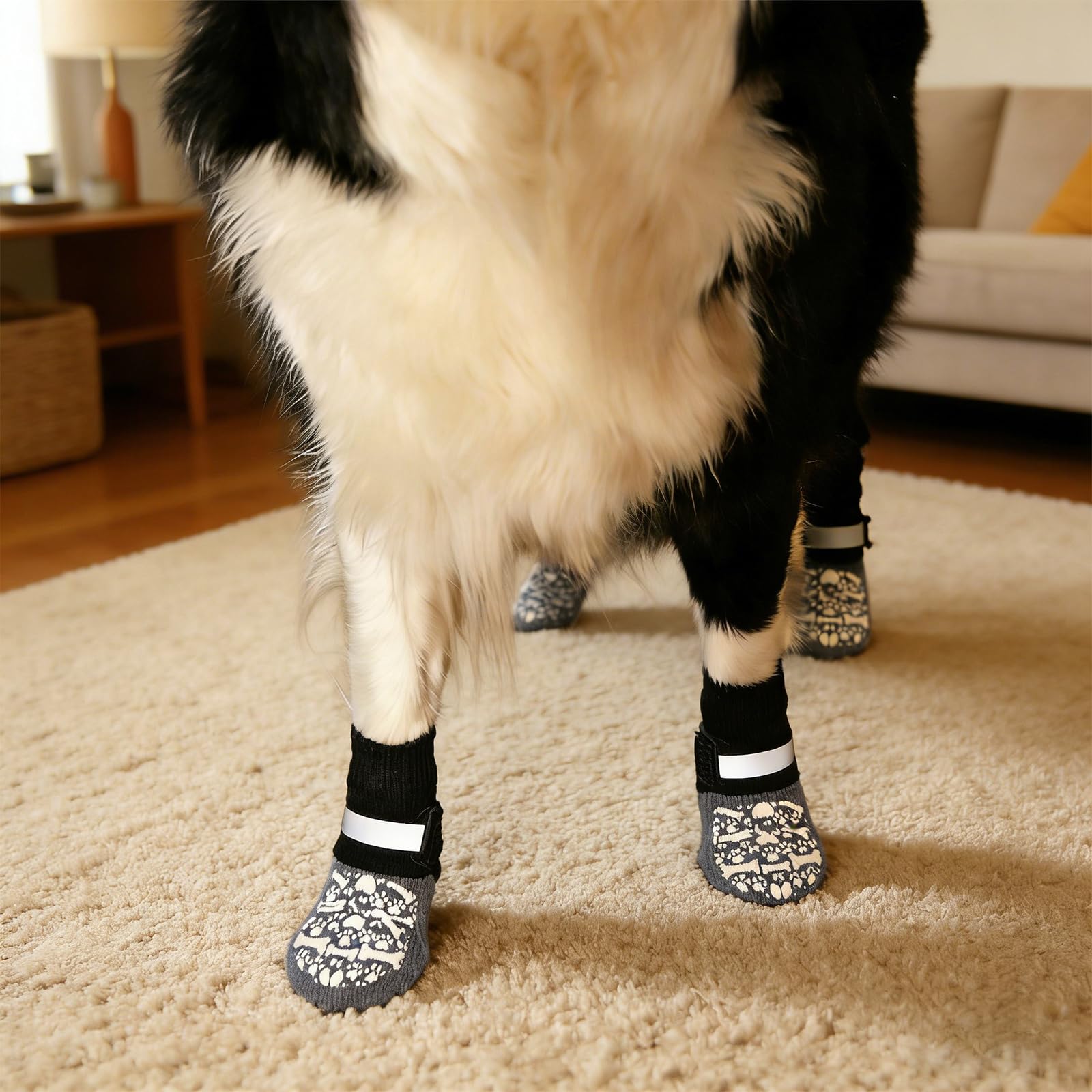 HeavenEye calcetines para perro, lateral, mejor estabilidad durante paseos.
