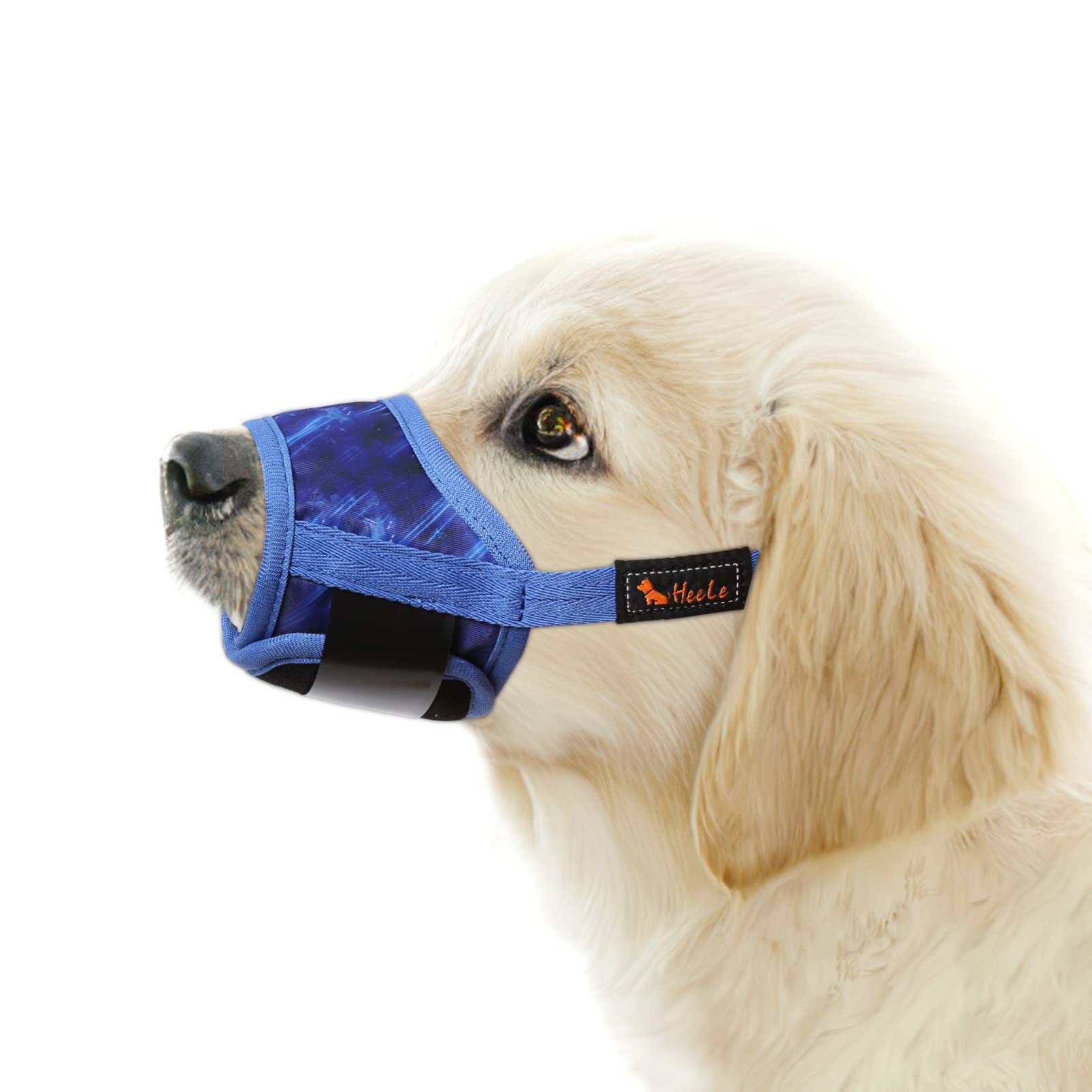 HEELE muselière pour chien en nylon et mesh ajustable pour port sûr.