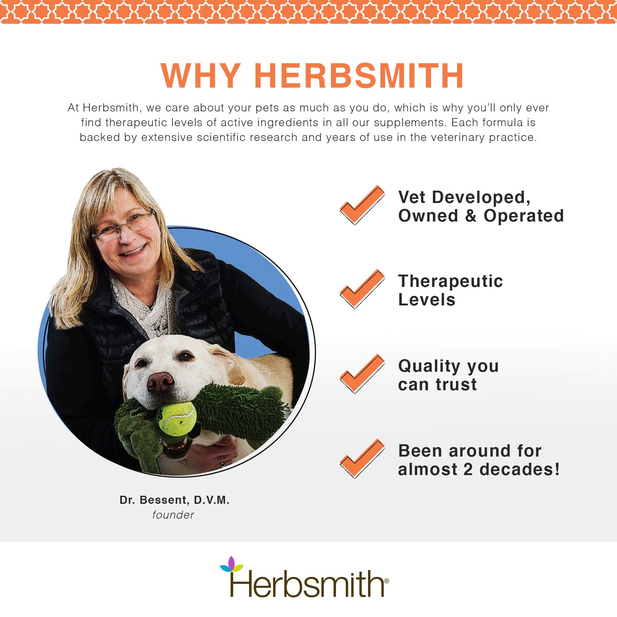 Hecho en Estados Unidos por Herbsmith: garantía de calidad y experiencia veterinaria