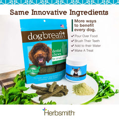 Herbsmith polvo dental, fórmula sin granos para perros sensibles.