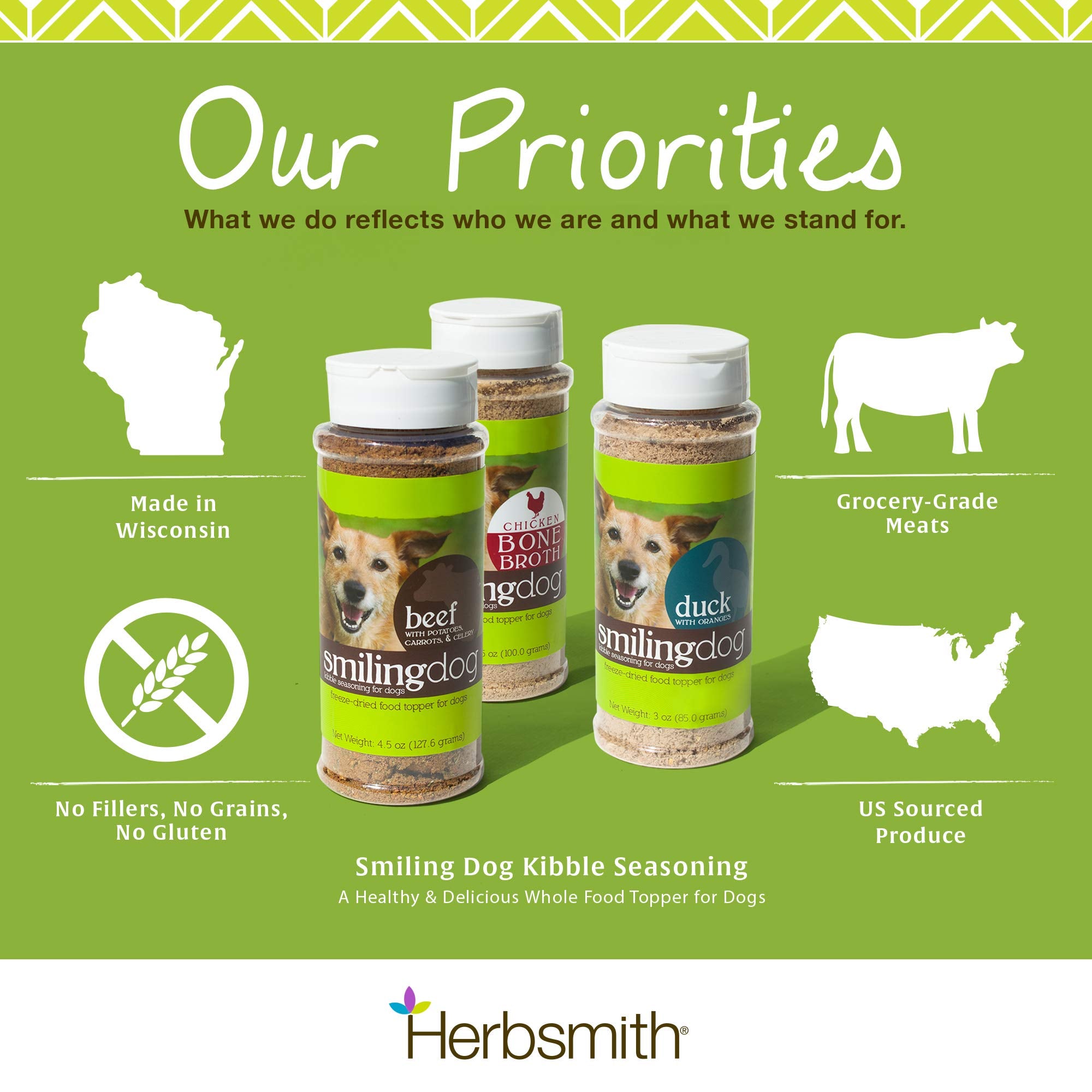 Herbsmith Kibble Seasoning hecho en EE. UU. con control de calidad
