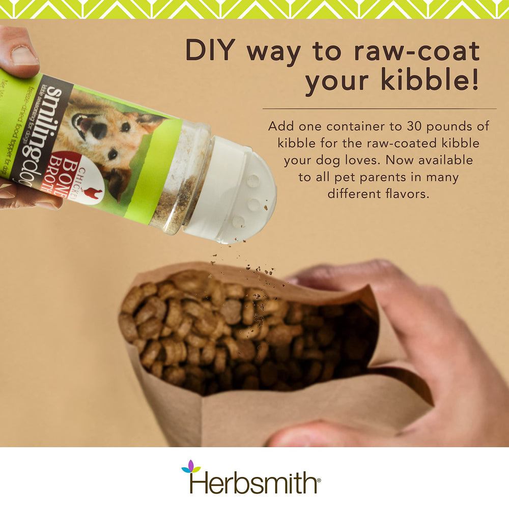 Textura crujiente de Herbsmith Sazon Kibble para croquetas más atractivas.