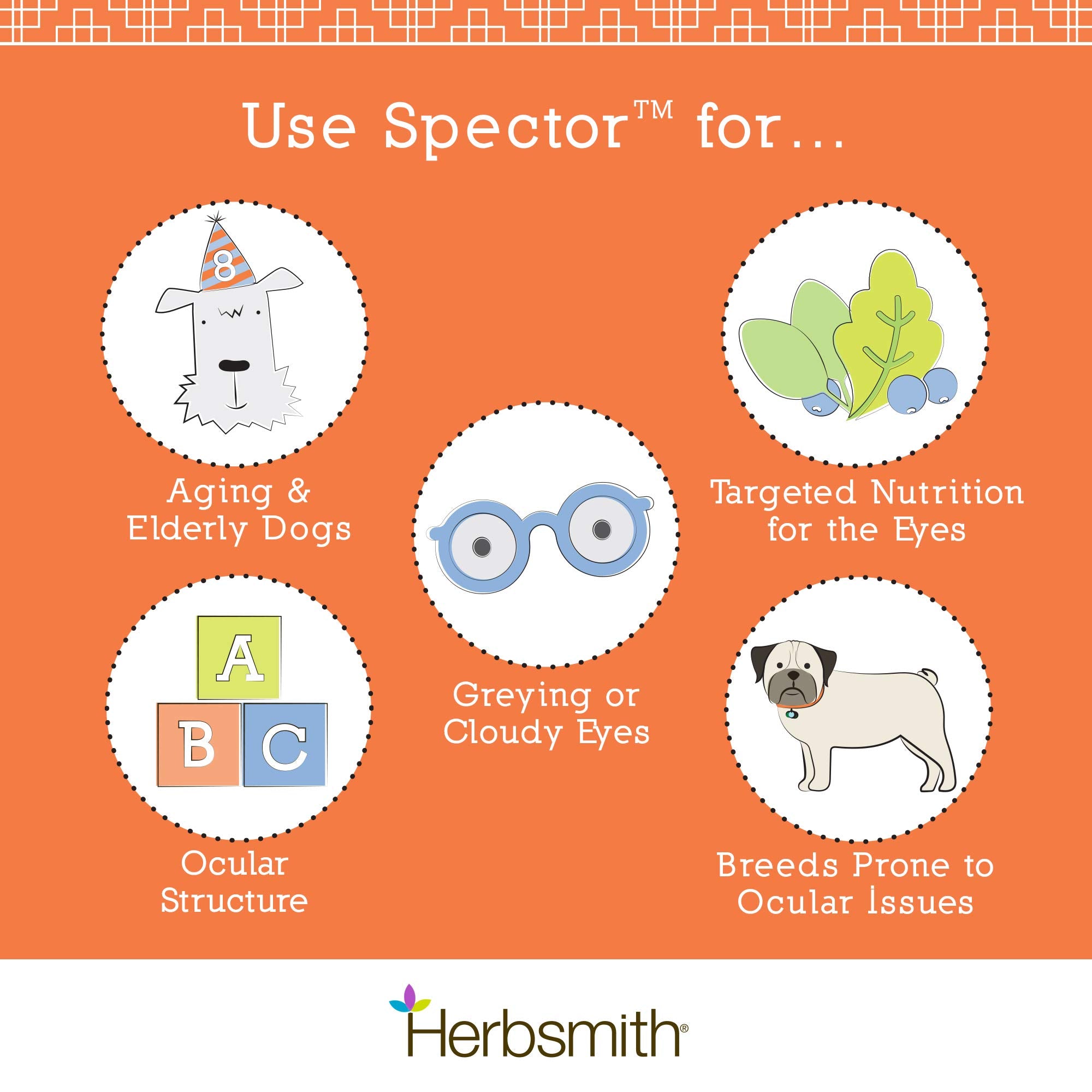 Sabor agradable de Herbsmith Spector para perros exigentes.