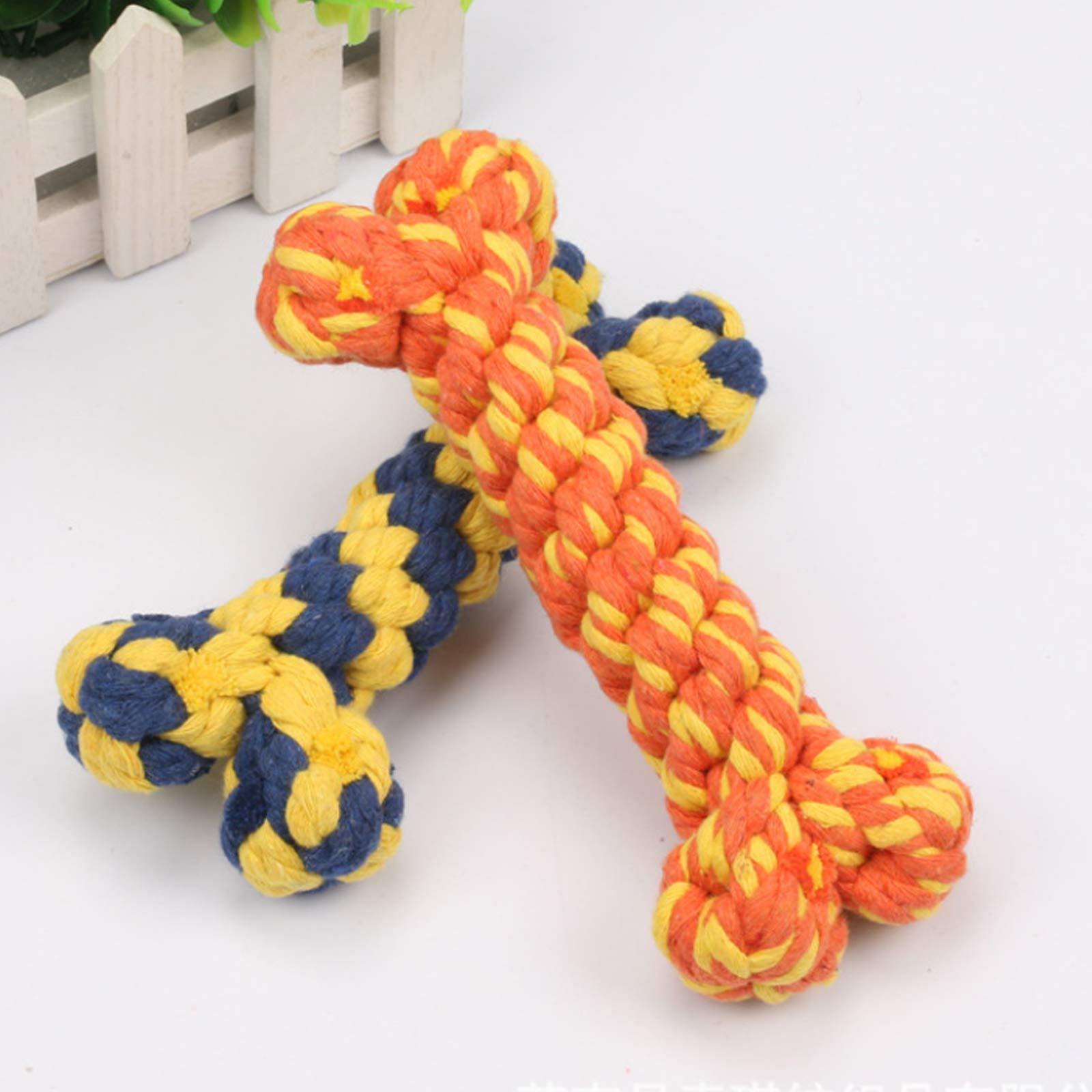 Hesuilong hueso juguete de cuerda para perro, ideal para limpiar dientes