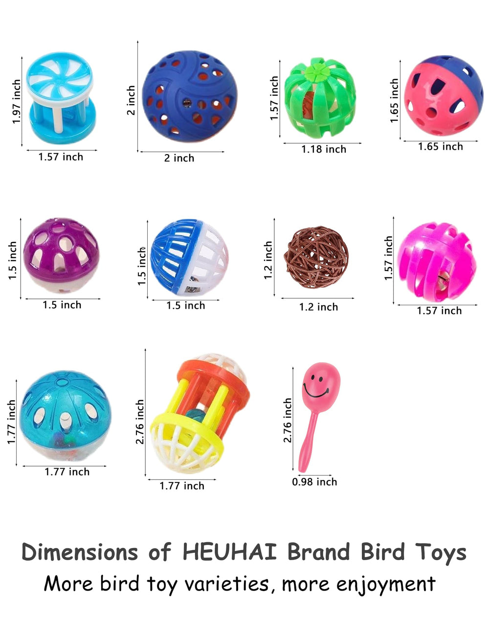HEUHAI bolas de plástico con campanas para juego y estimulación