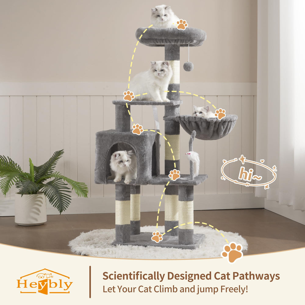 Heybly Cat Tree teaser-stick y bola suave para jugar