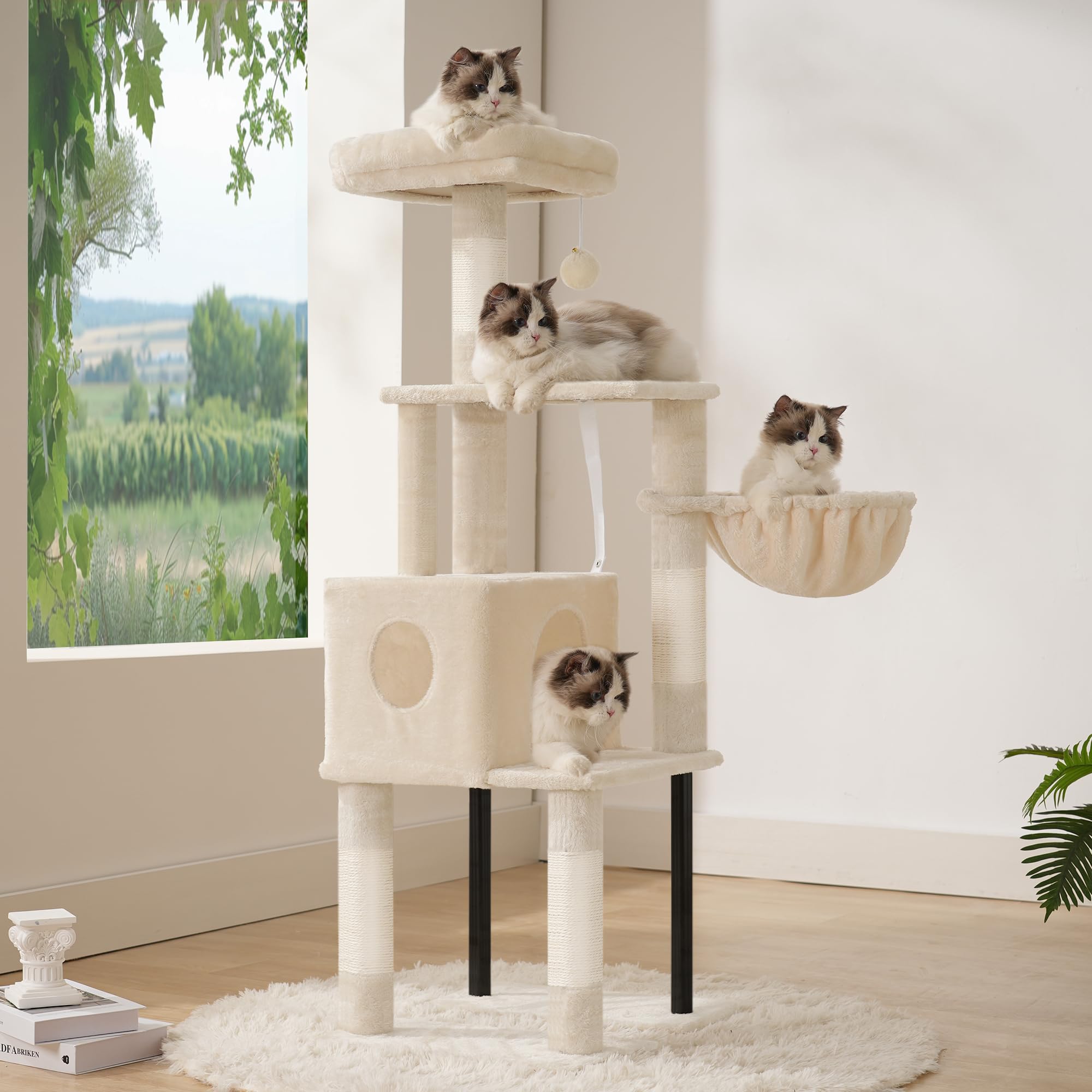 Heybly rascador sisal postes, ejercicio natural para uñas y movilidad
