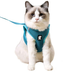 Arnés HEYWEAN ultraligero para gatos, ideal para paseos cómodos.