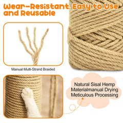 HezzLuv proyecto DIY con cuerda sisal para nuevos rascadores.