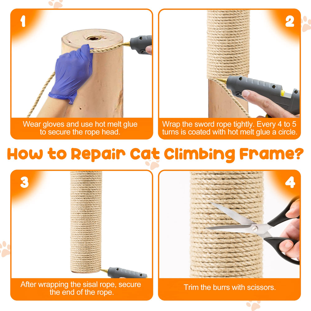 HezzLuv torre para gatos DIY con sisal y exploración.