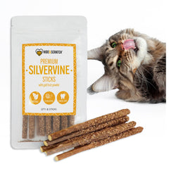 Hide & Scratch palitos silvervine con polvo de fruta gall para estimulación segura