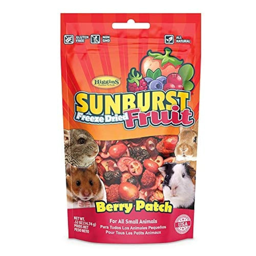 Higgins Sunburst Berry Patch mezcla de frutas para mascotas pequeñas ideal como recompensa diaria