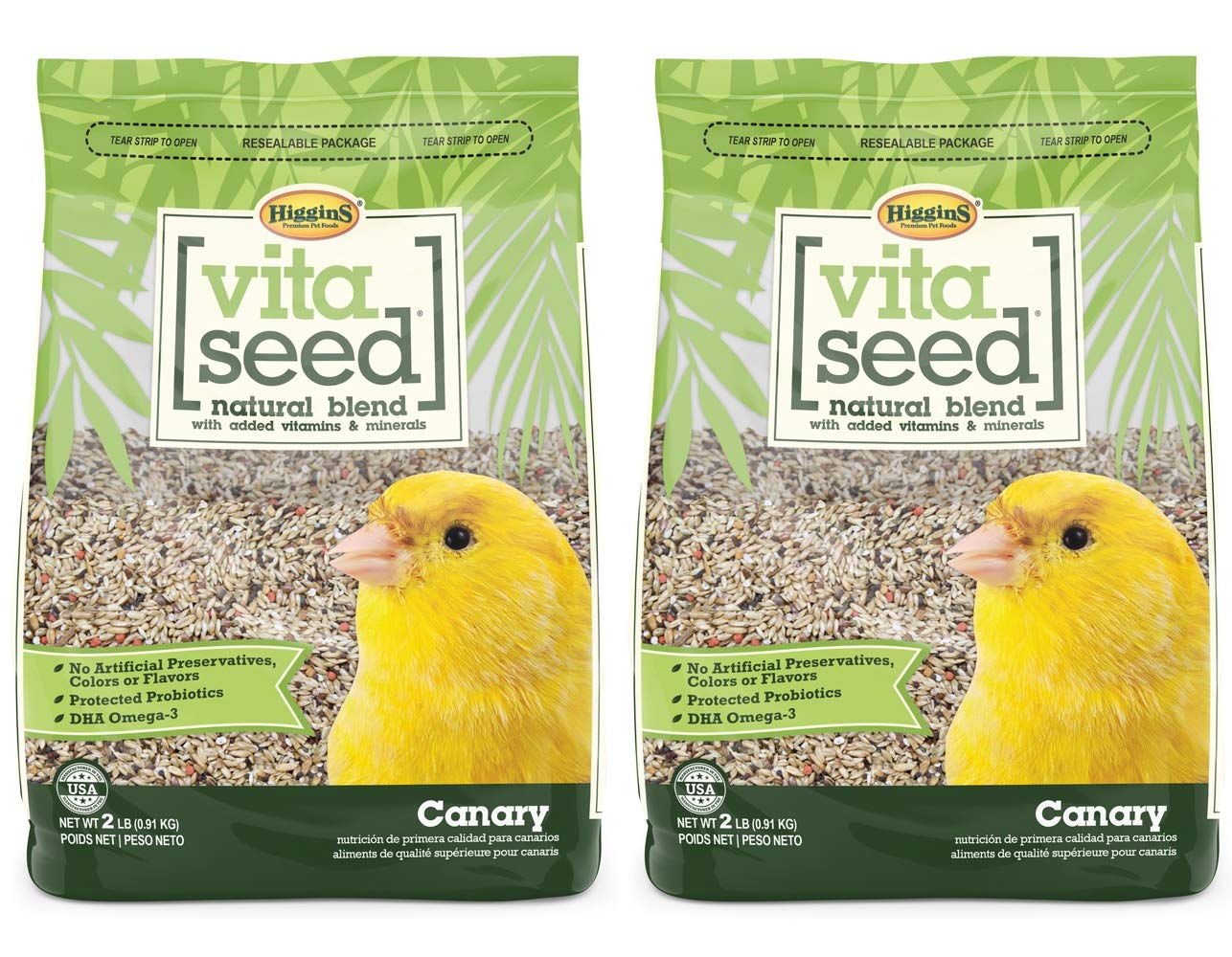 Higgins Vita Seed: mezcla natural para canarios lista para comer