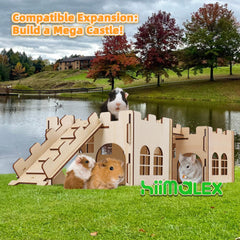 HIIMALEX Escondite con rampa integrada facilita el acceso y exploración para la mascota.