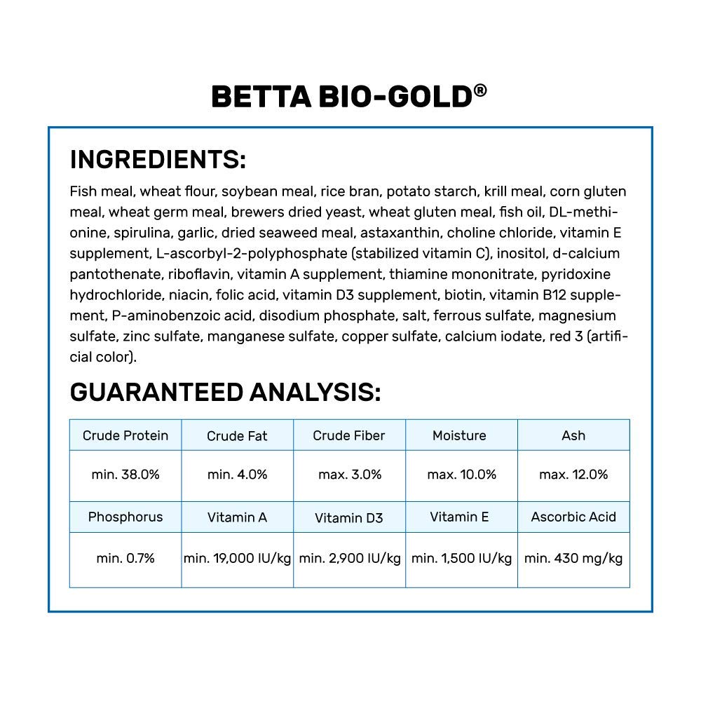 Hikari Betta Bio-Gold Baby Pellets: pellets detallados, fuente de proteína premium para bettas.