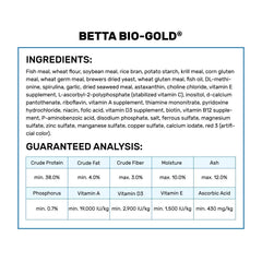 Hikari Betta Bio-Gold Baby Pellets: pellets detallados, fuente de proteína premium para bettas.