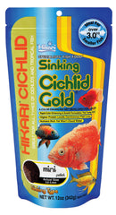 Envase de pellets dorados Hikari para cíclidos mini