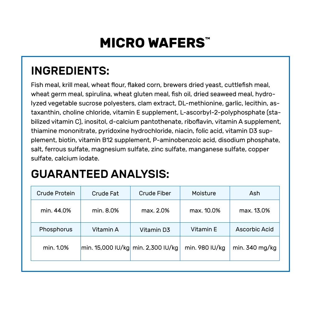 Hikari Micro Wafers: granulos minusculos para alimentacion suave.