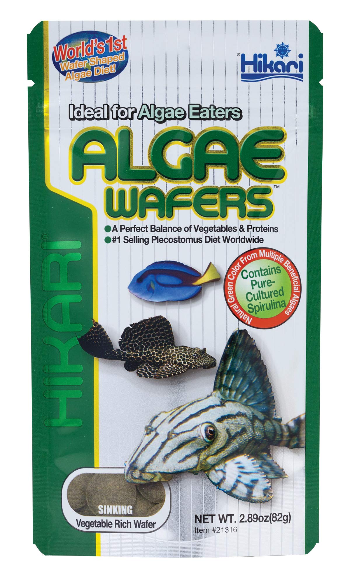 Hikari pastilla de algas tropical para plecos, empaque frontal, nutrición estable