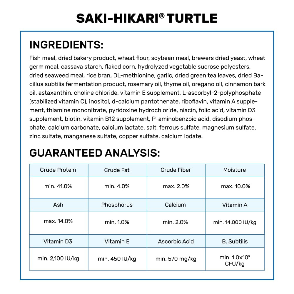 Hikari Saki-Turtle palitos en acuario, uso diario seguro