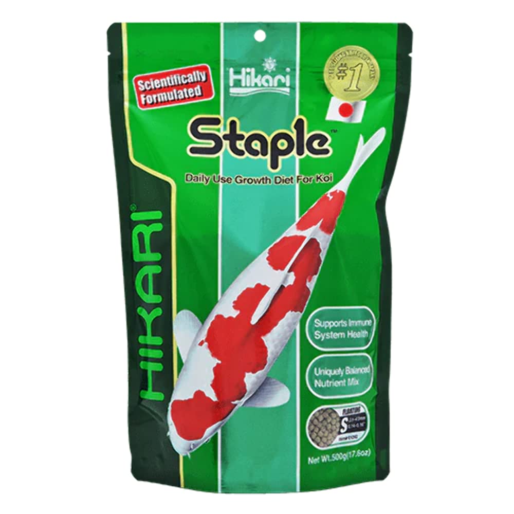 Hikari Staple Pellets flotantes potencian crecimiento y brillo sin ensuciar el agua.