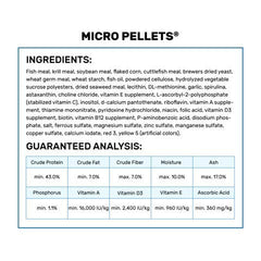 Pellets coloreados de Hikari para mejor visibilidad y consumo