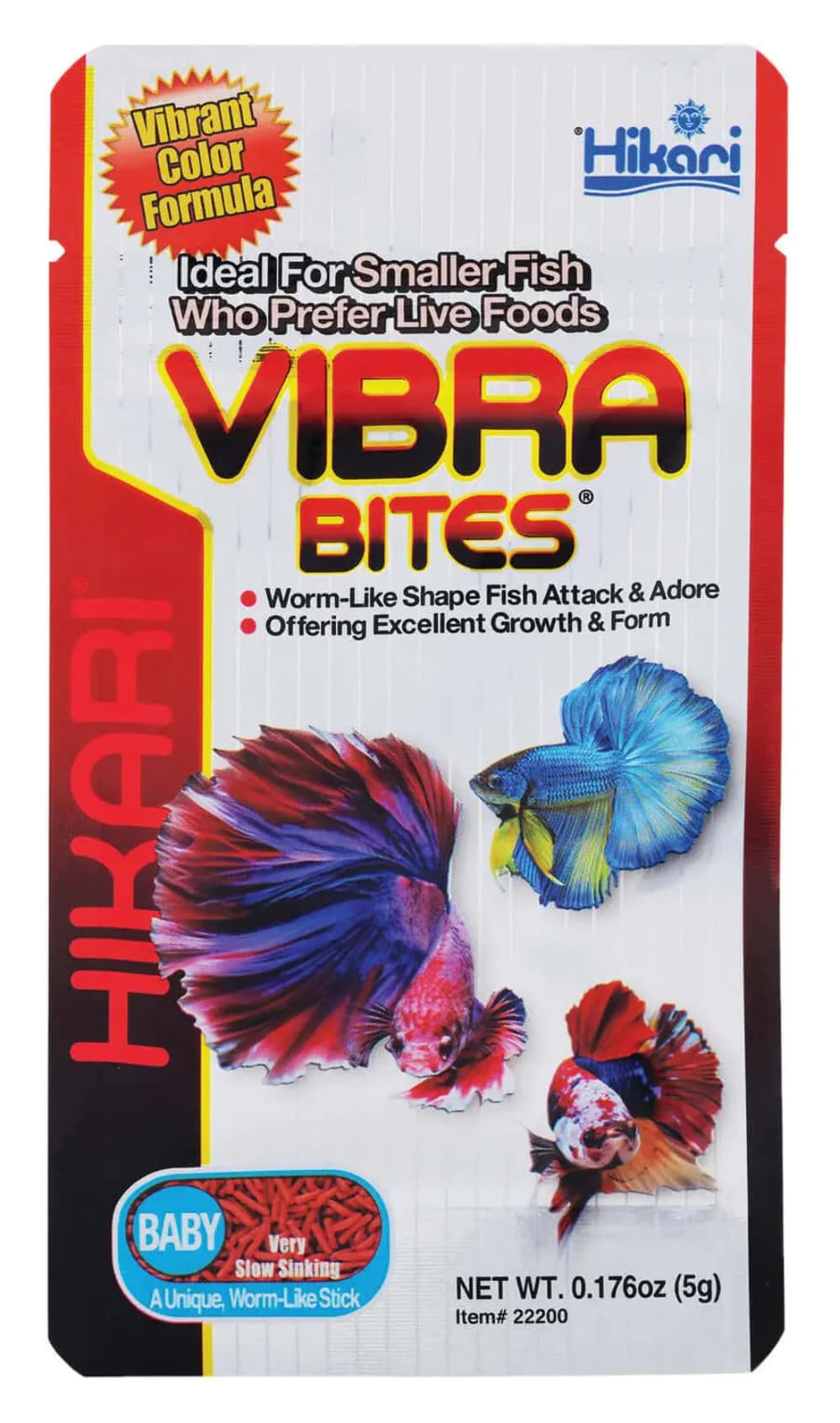 Hikari Vibra Bites pellets para peces tropicales bebés, favorece alimentación eficiente