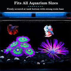 HIKTQIW coral de silicona para acuario en tonos rosados