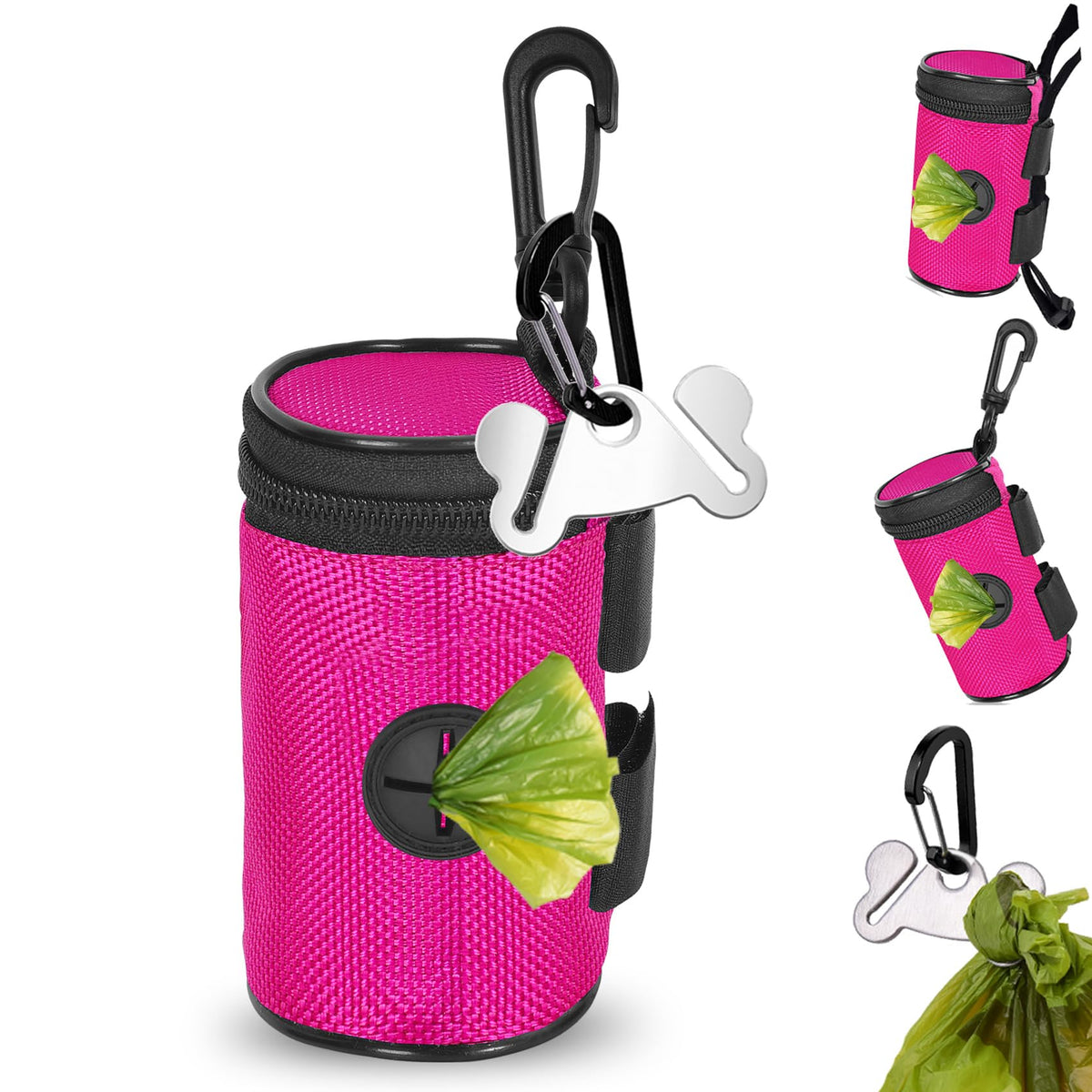 Hilihali dispensador de bolsas para perro en correa, ideal para paseos sin manos.