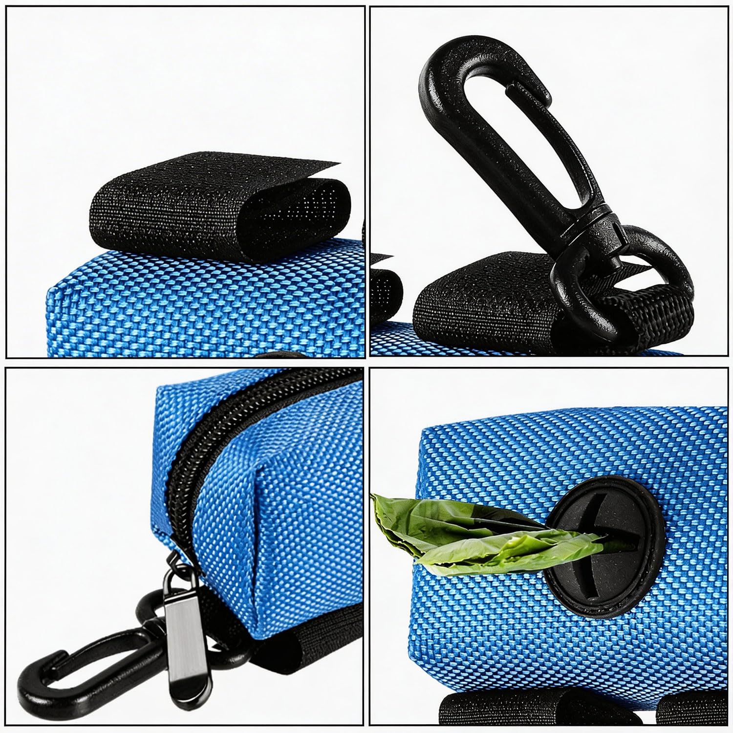 Hilihali Dispensador de bolsas para perros, detalle de cremallera, acceso rápido