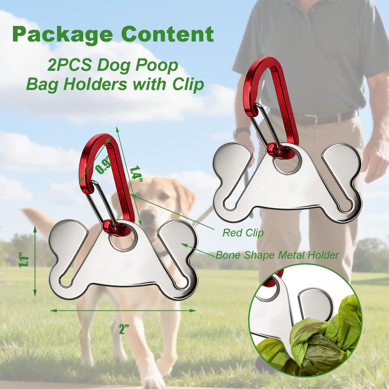 Hilihali porta-bolsas para perro, duradero y ligero para caminatas diarias.