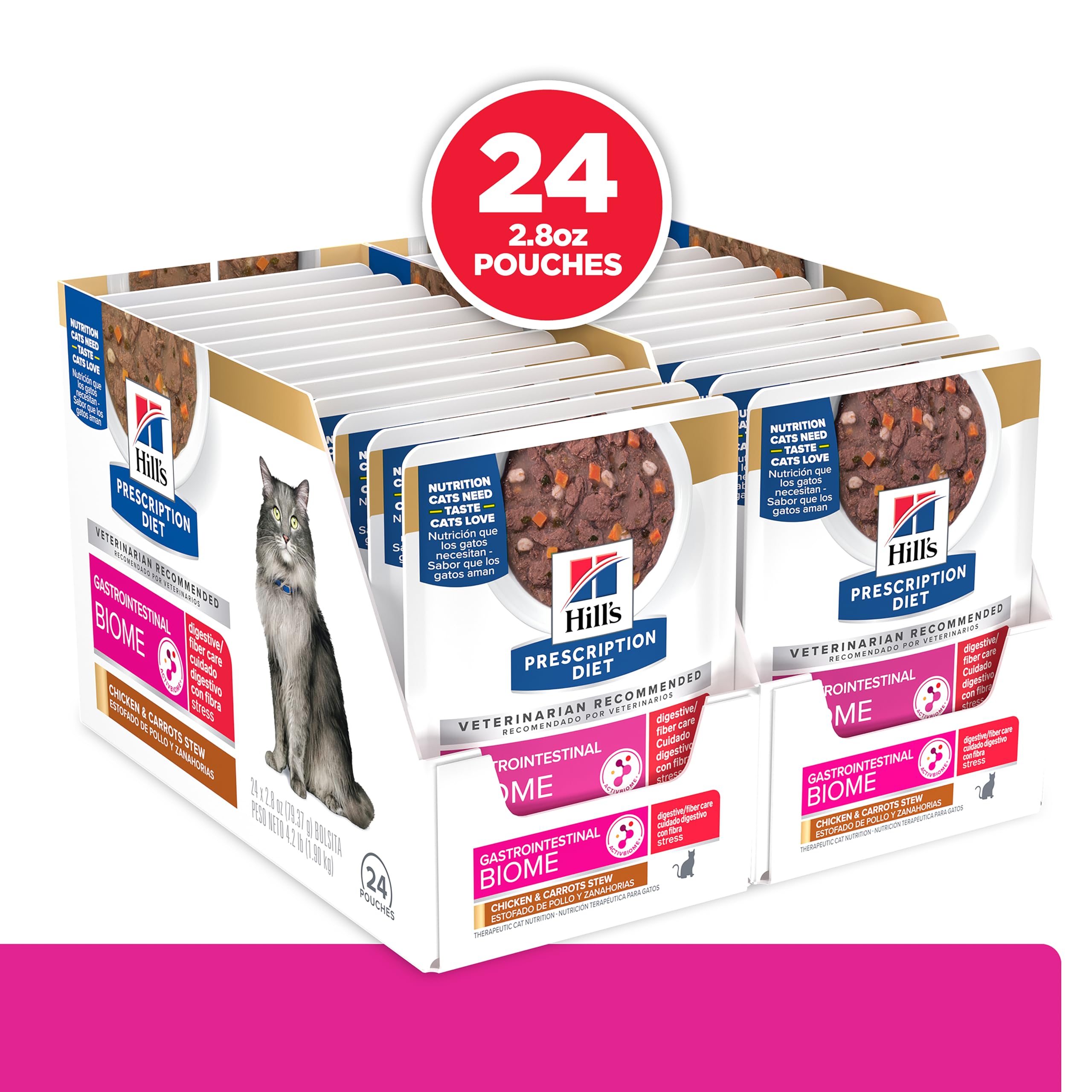 Hill's Prescription Diet Bioma Digestivo Estrés Gato, textura suave para comer fácilmente