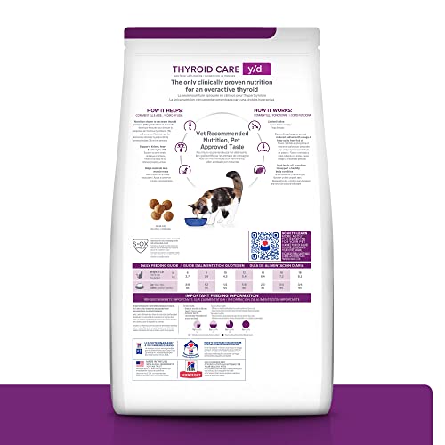 Hill's y/d etiqueta nutricional, uso exclusivo para manejo tiroideo.