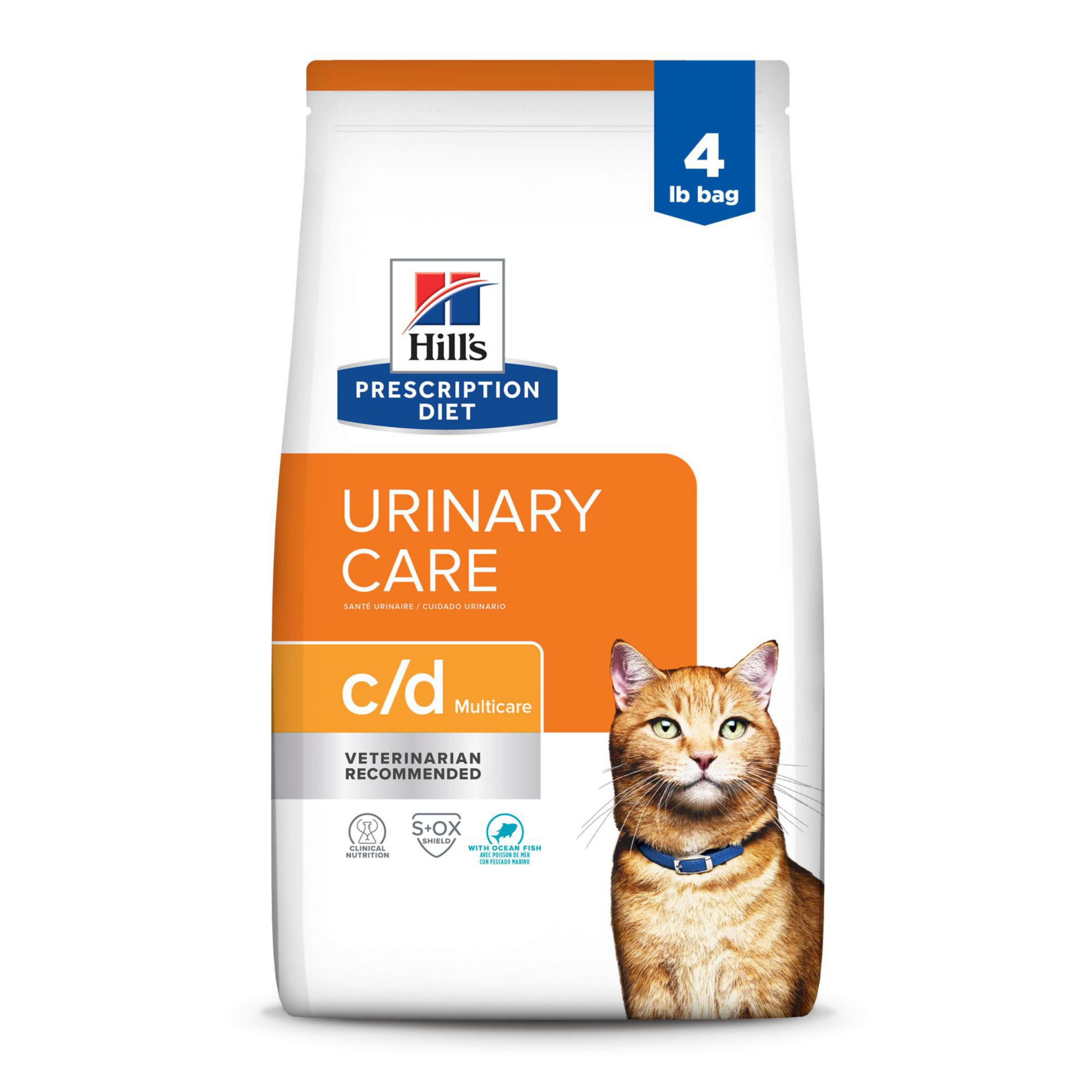 Hill's c/d Multicare para gatos, pescado oceánico, bolsa seca, apoya salud urinaria