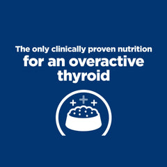 Etiqueta informativa de nutrición clínica Hill's y/d para tiroides.
