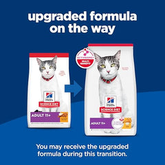 Hill's Science Diet Senior 11+ croquetas en primer plano para gatos