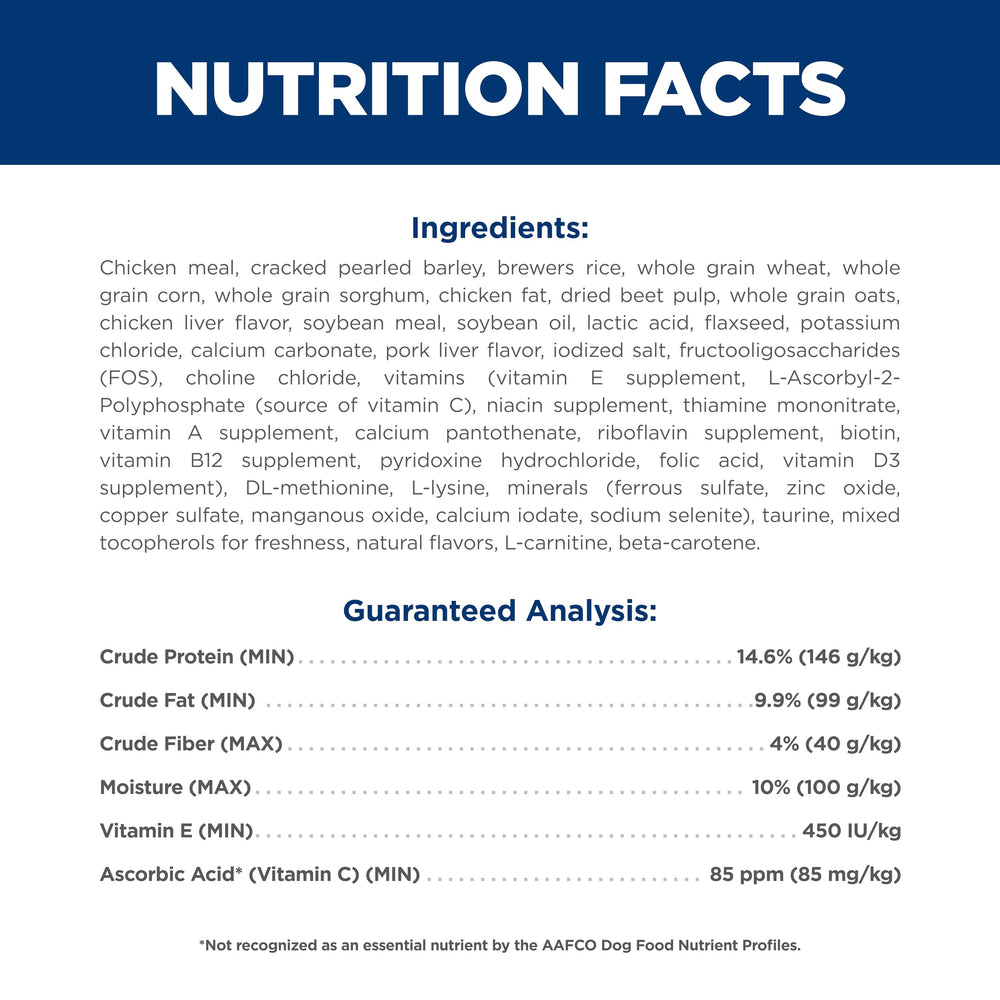 Hill's Science Diet, omega-6-vitamina-e para piel y pelaje saludables