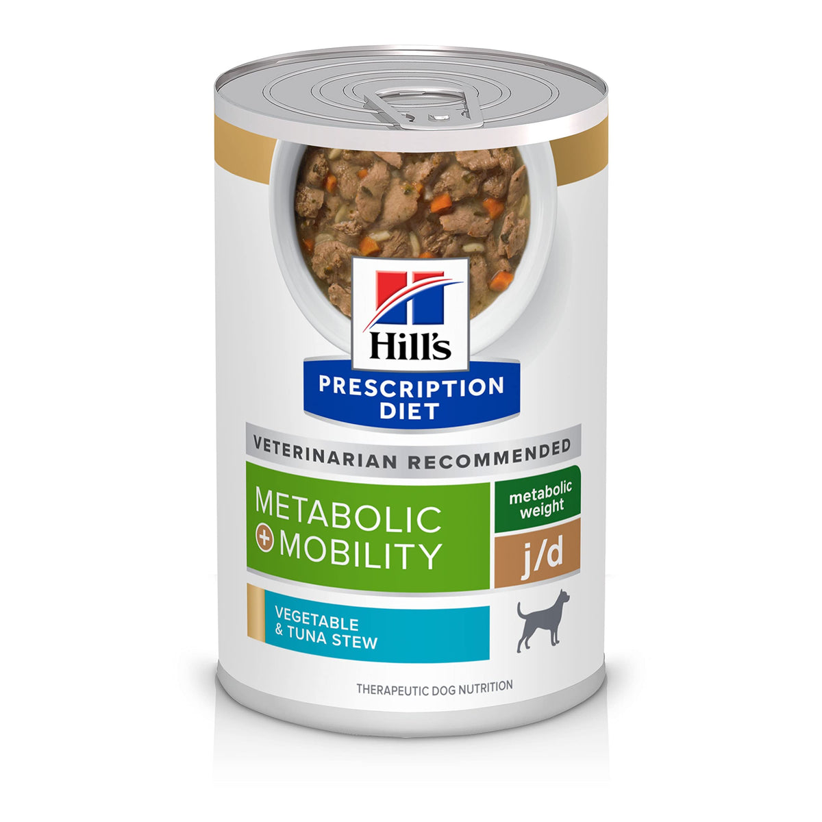 Hill's Metabólica y Movilidad, lata con estofado de verduras y atún para perros