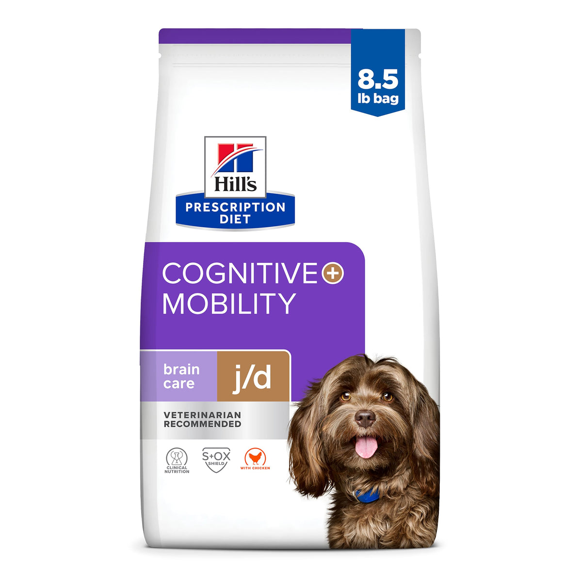 Hill's Prescription Diet Brain Care + j/d, bolsa 8-5 lb, apoyo a la memoria canina.