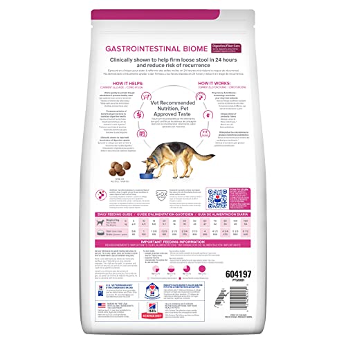 Kibble crujiente de Hill's Gastrointestinal Biome para apoyar la digestión.