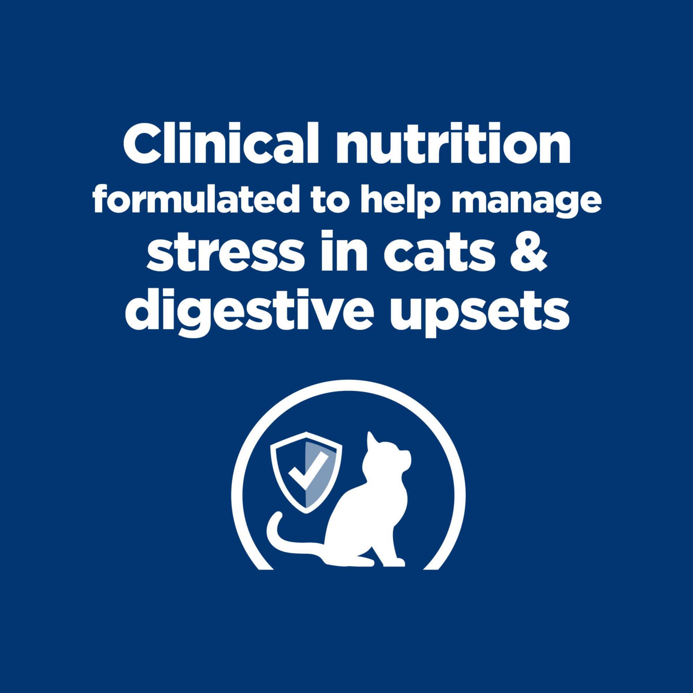 Hill's Prescription Diet GI Biome Stress, tazón con alimento para gatos.