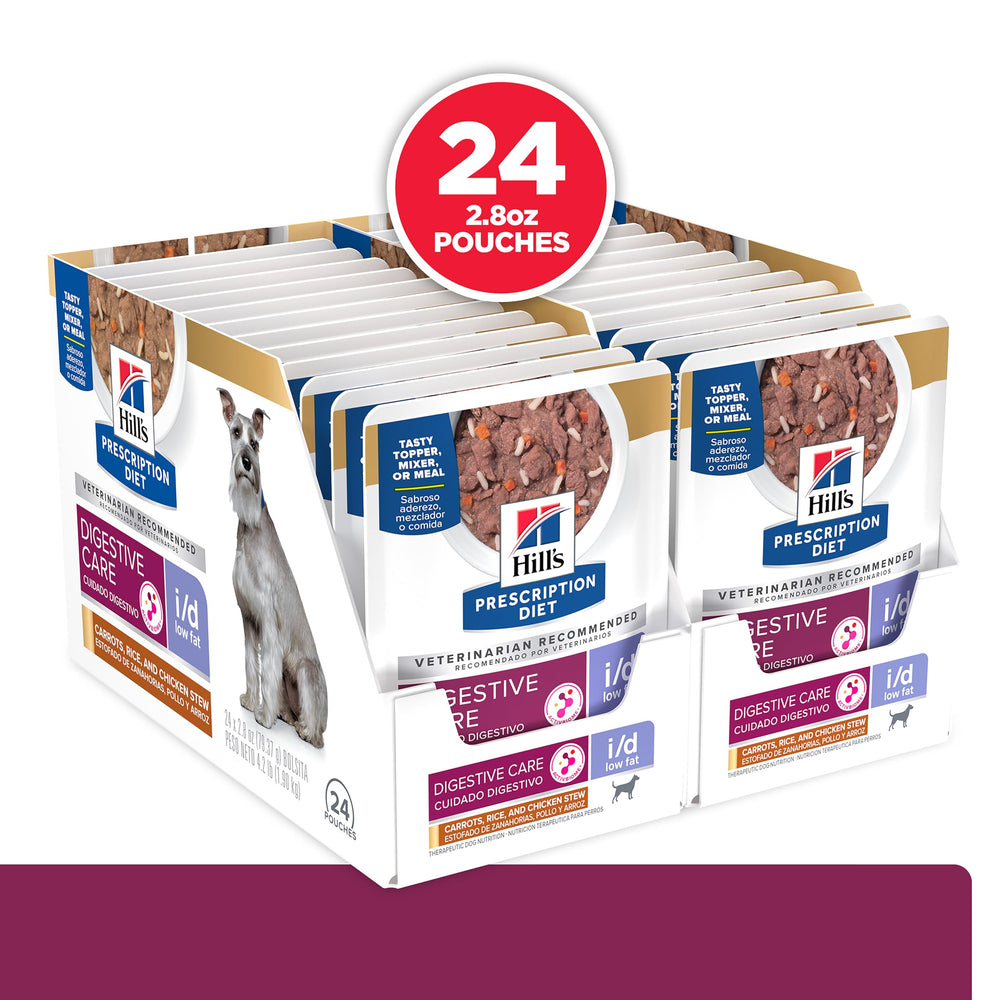 Hill's i/d estofado de pollo en sobre de 2.8 oz para perros.