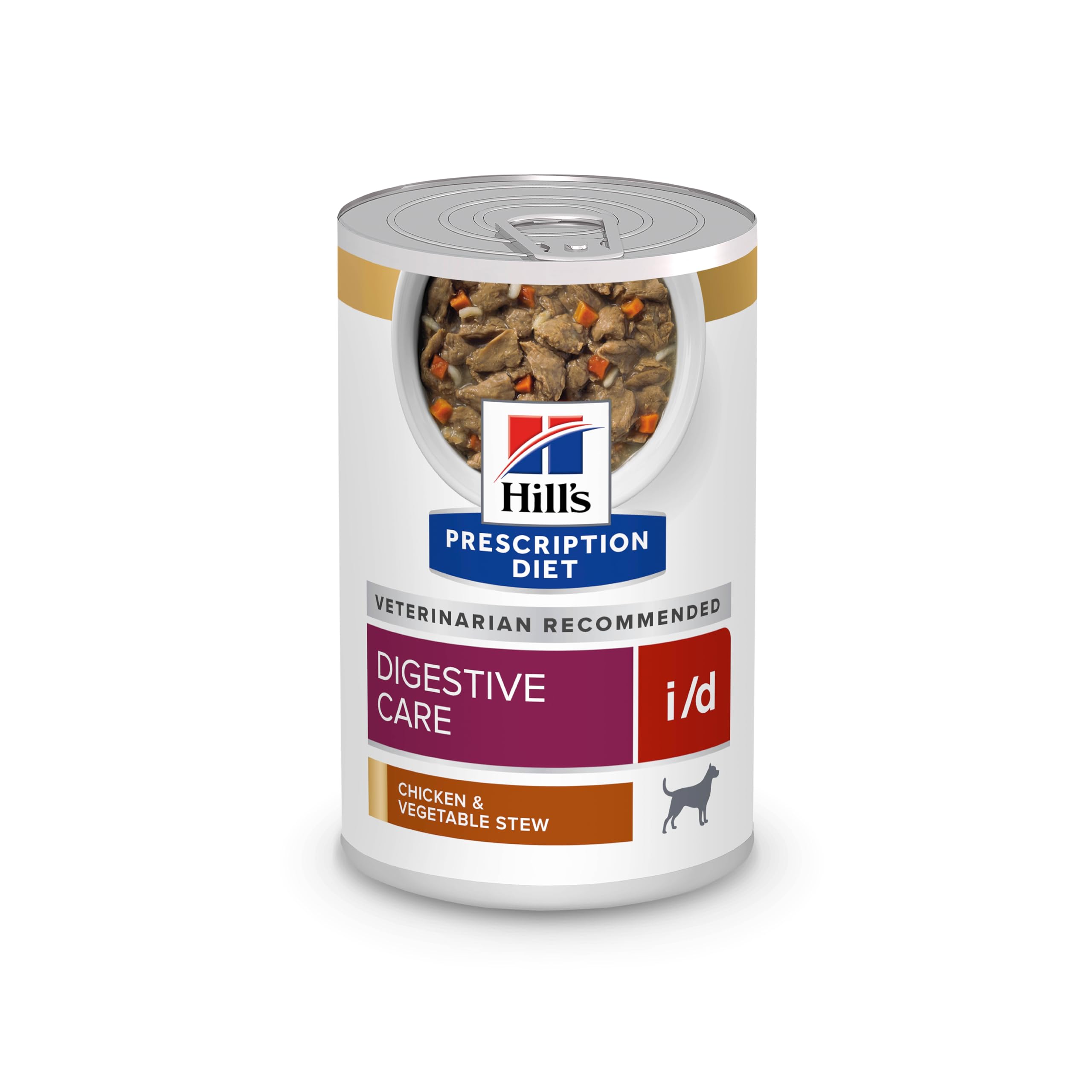 Hill's Prescription Diet i/d, lata digestiva para perros, apoya la digestión y absorción de nutrientes.