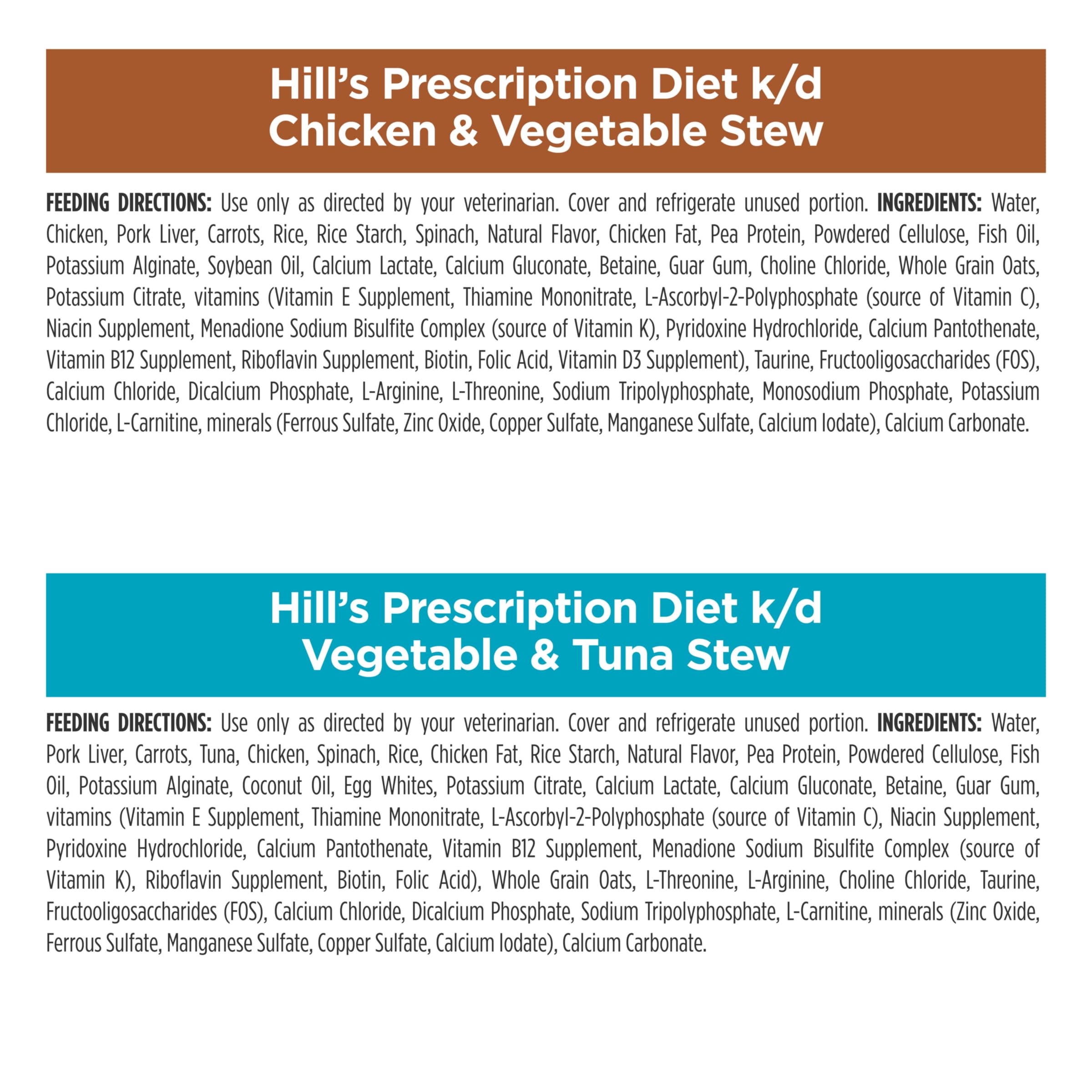 Hill's Prescription Diet k/d estofado vegetales y atún en lata
