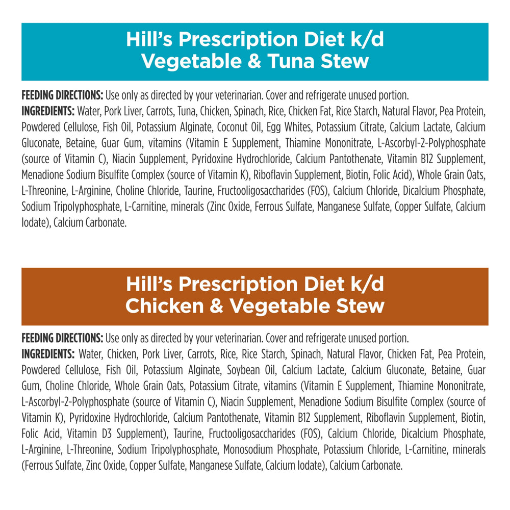 Hill's Prescription Diet k/d, lata de 82 g, formato cómodo diario